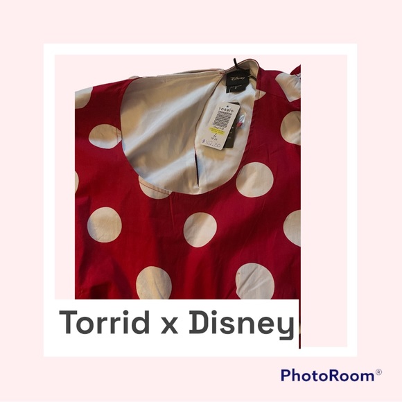 BNWT Torrid x Disney Minnie Mouse Puff Dress - Picture 4 of 7